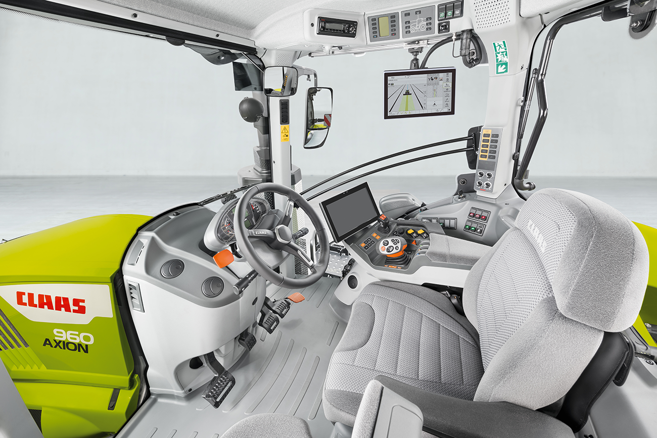 Traktorkabine eines CLAAS Mähdreschers